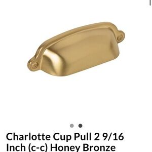 Brand New Charlotte Cup Pull- Honey Bronze